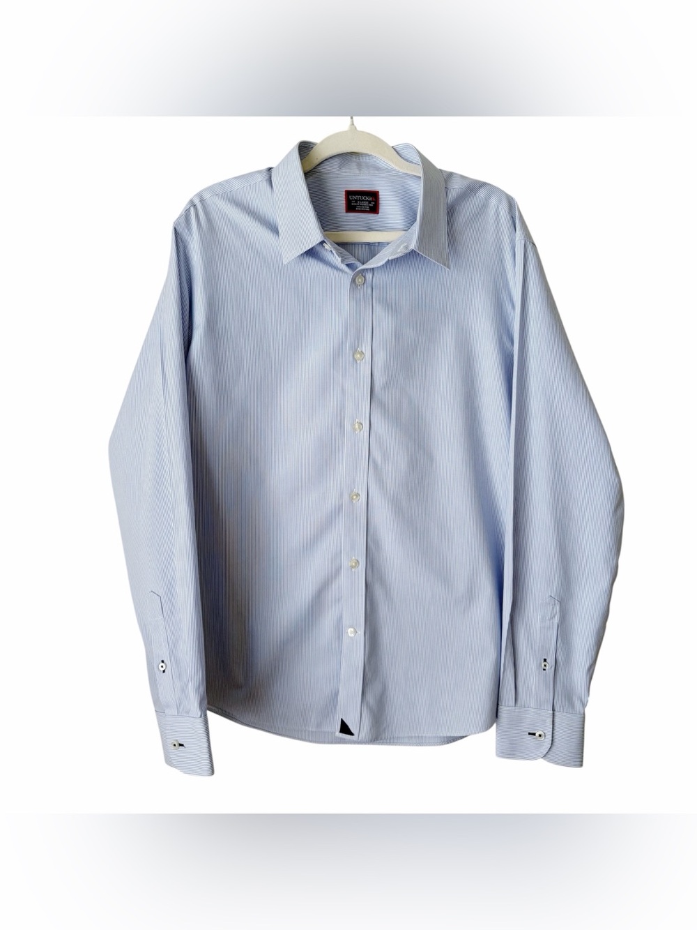 UNTUCKit | Slim Fit Wrinkle Free Button Down Shirt Seersucker Blue White XL